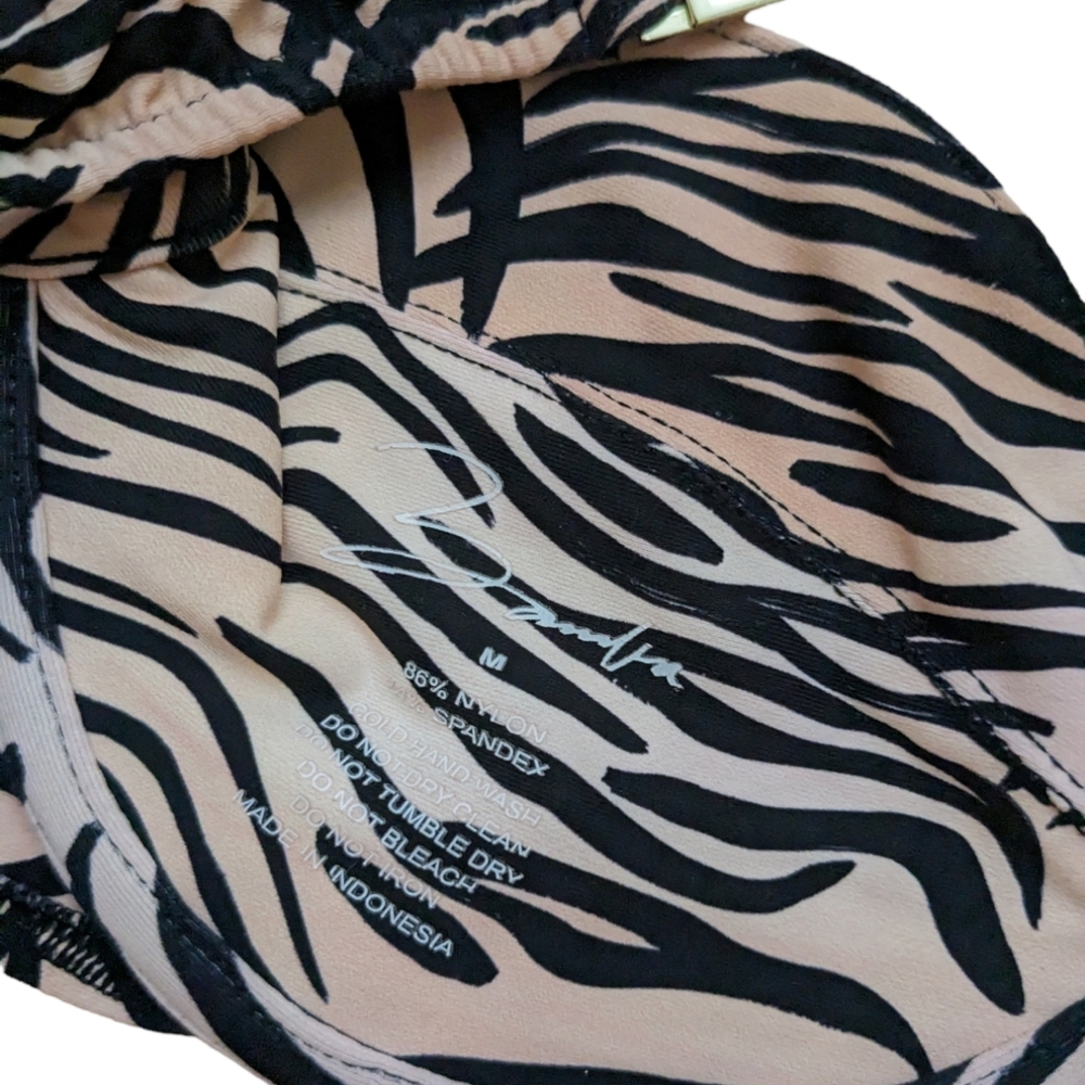 Bamba Swim Bella Bra Bikini Top + Elle Bottom in Tiger – M - Picture 8 of 12